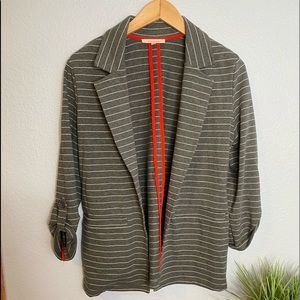 41 Hawhorn grey striped open cardigan size med